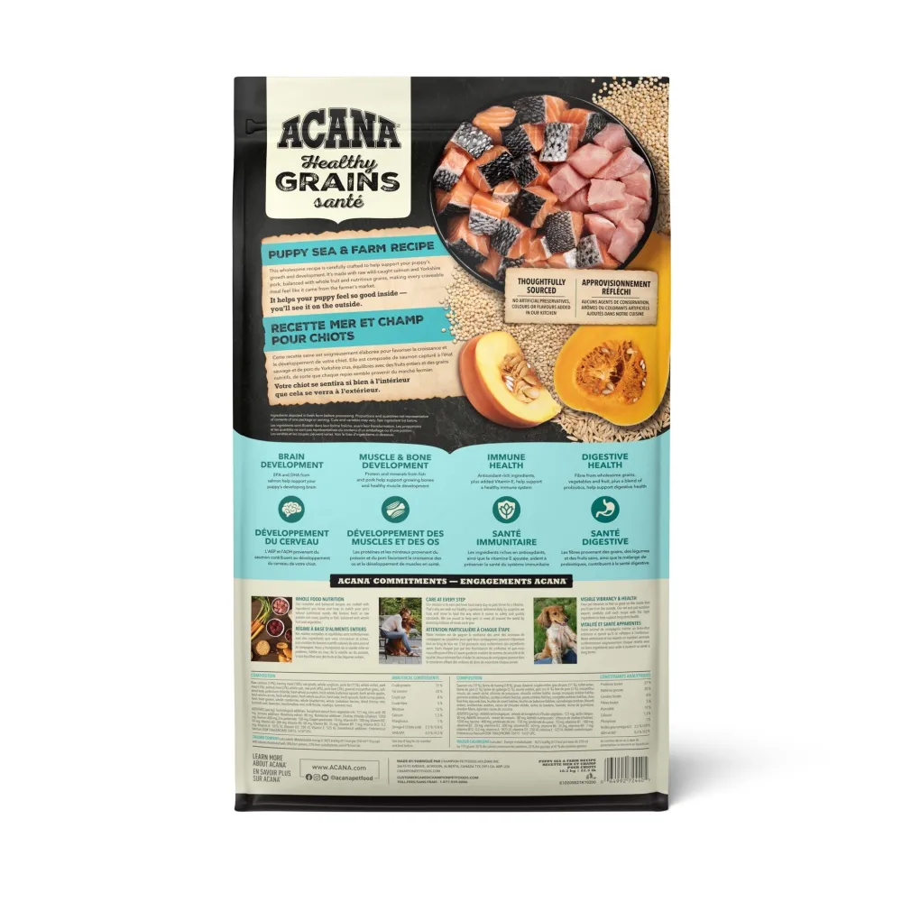 New Healthy Grains Puppy Sea & Farm Food Dry, Wet, Freeze Dried, Etc.