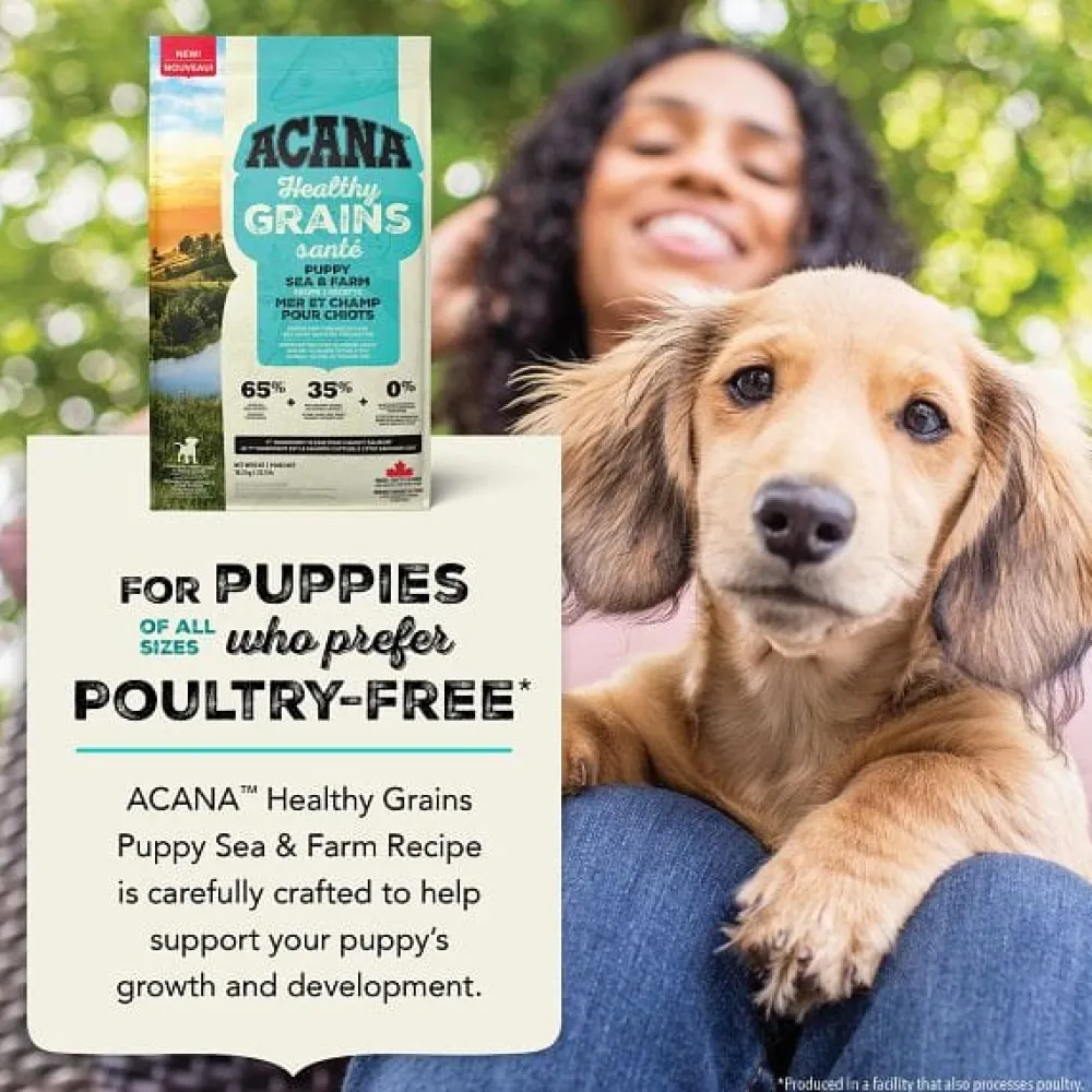 New Healthy Grains Puppy Sea & Farm Food Dry, Wet, Freeze Dried, Etc.