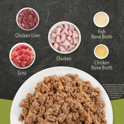New Wet Cat Food Chicken + Tuna Recipe In Bone Broth For Kittens Wet Food Cans, Pouches, Tetra Paks, Etc.