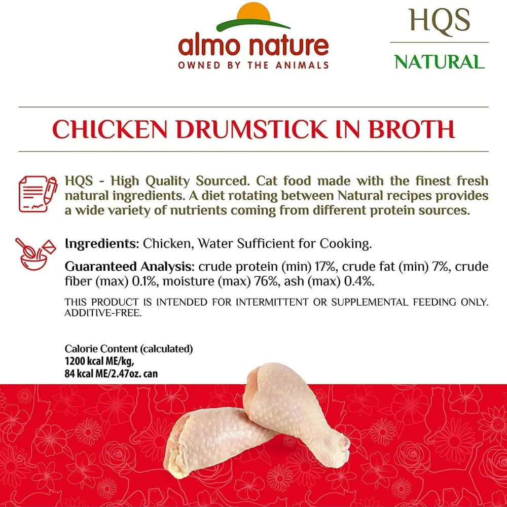 Outlet Natural Chicken Drumstick Wet Food Cans, Pouches, Tetra Paks, Etc.