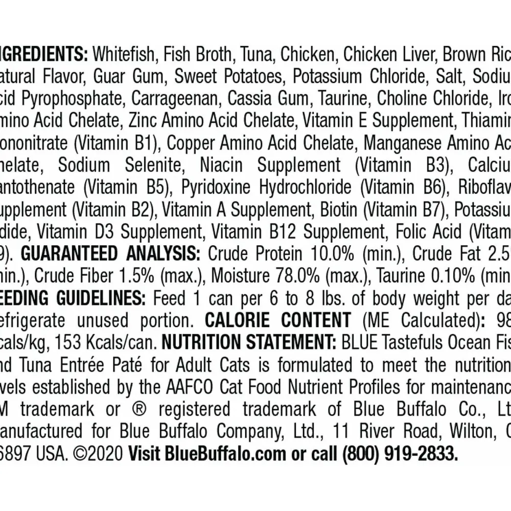 Best Tastefuls Adult Ocean Fish And Tuna Entree Pate Wet Food Cans, Pouches, Tetra Paks, Etc.