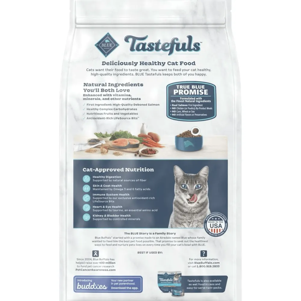 New Tastefuls Indoor Natural Salmon & Brown Rice Adult Dry Cat Food Dry Food Dry Cat Food