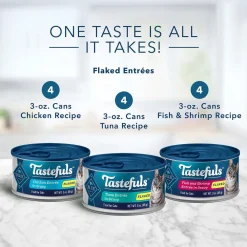 Hot Tastefuls Tuna, Chicken, Fish & Shrimp Entrées Variety Pack Flaked Wet Cat Food Wet Food Cans, Pouches, Tetra Paks, Etc.