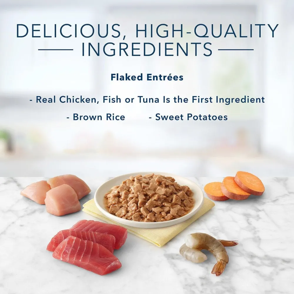 Hot Tastefuls Tuna, Chicken, Fish & Shrimp Entrées Variety Pack Flaked Wet Cat Food Wet Food Cans, Pouches, Tetra Paks, Etc.