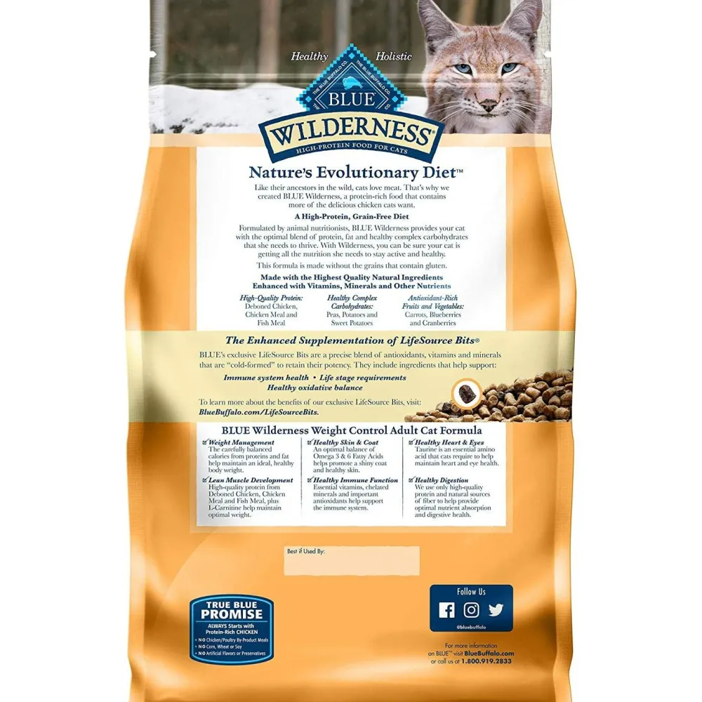 Discount Wilderness Cat Food Adult Weight Control Dry Food Dry Cat Food