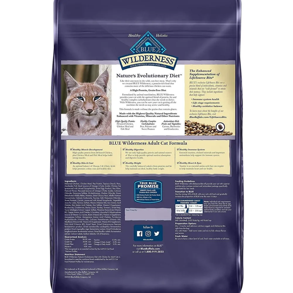 Clearance Wilderness Cat Food Adult Chicken Dry Food Dry Cat Food