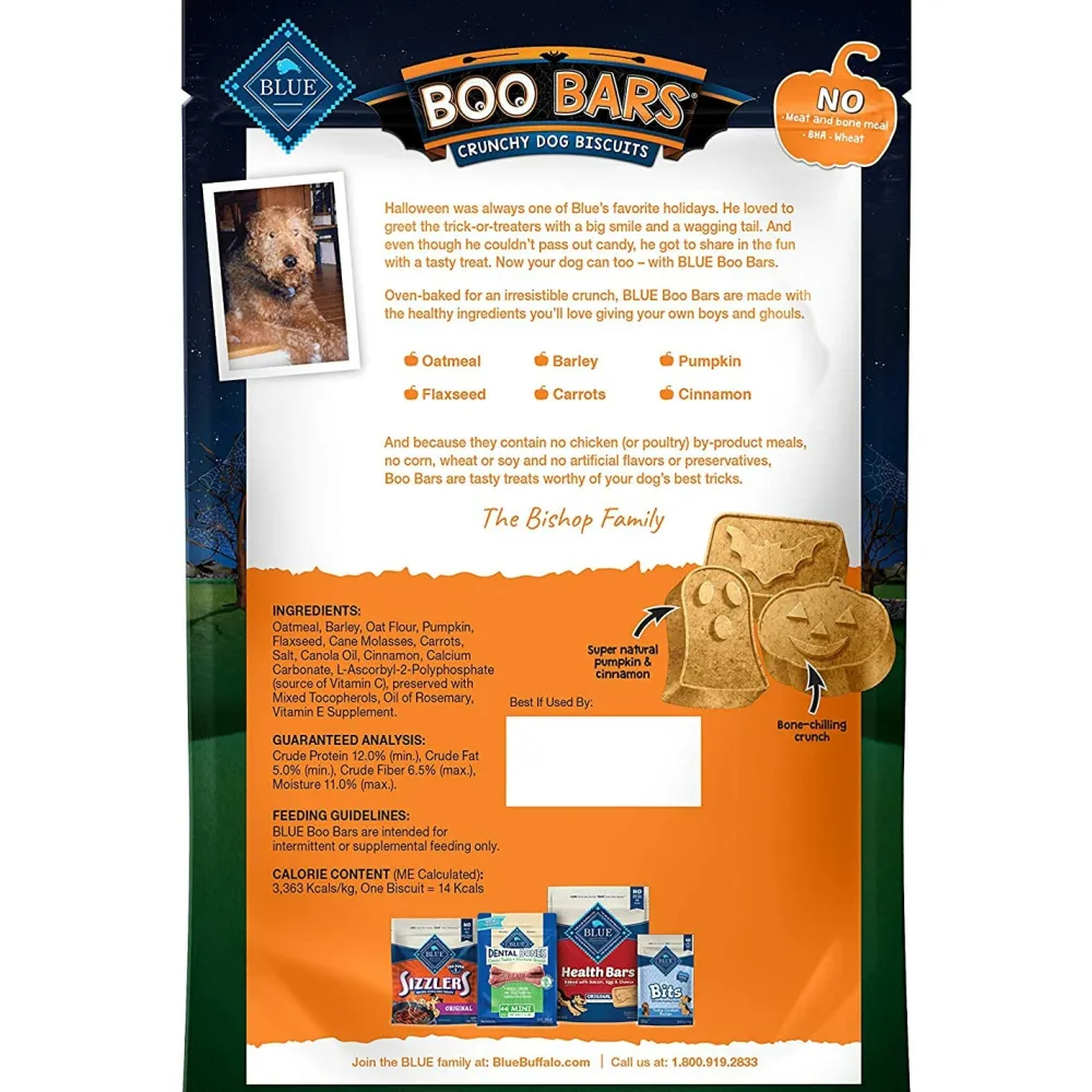 Fashion Blue Halloween Boo Bars Pumpkin & Cinnamon Dog Treats Treats Treats & Chews