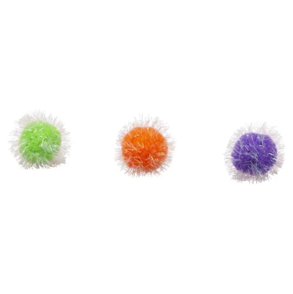 Discount Bud Z Cat Toy Bulk Coloured Pompom Supplies Collars, Scratchers, Toys, Etc.