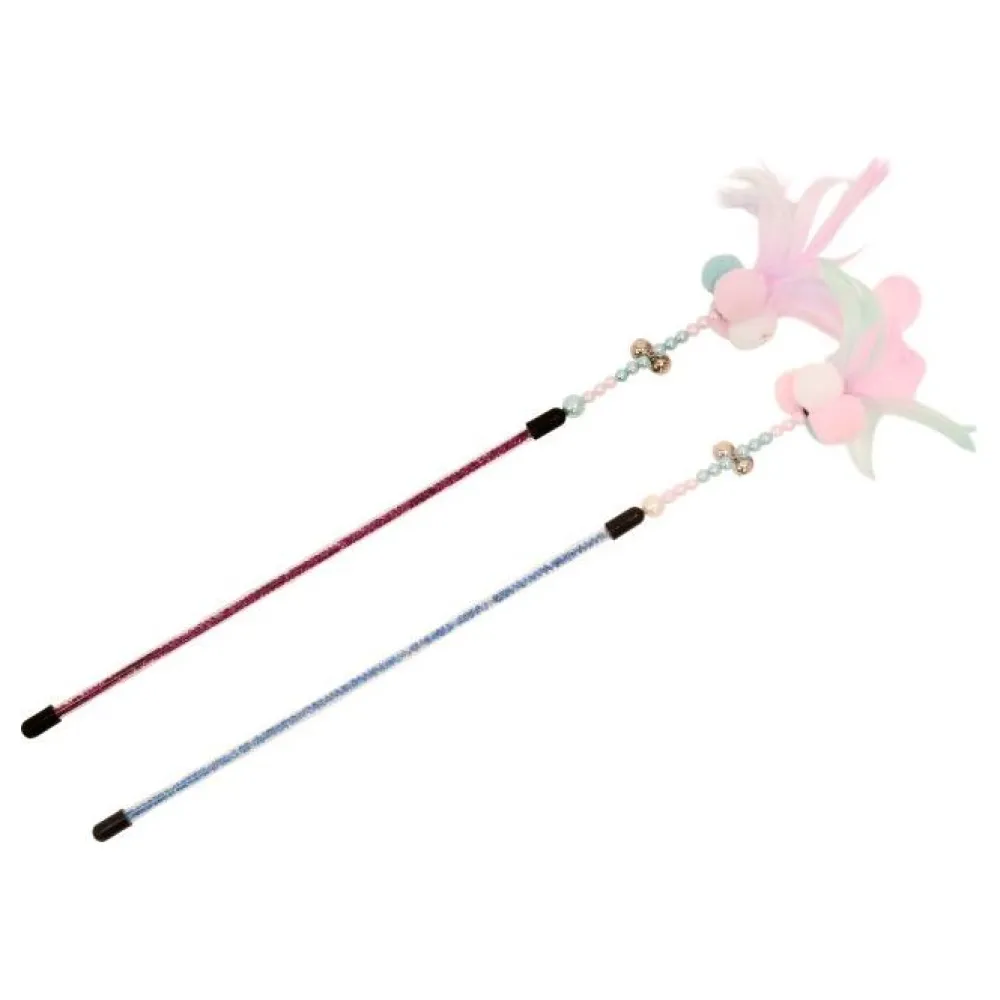 Online Bud Z Cat Toy Feather Duster Cotton Candy Multi Balls Supplies Collars, Scratchers, Toys, Etc.