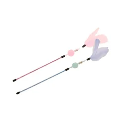 Clearance Bud-Z Cat Wand Toy Feather Duster Cotton Candy Supplies Collars, Scratchers, Toys, Etc.