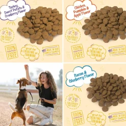 New Bundle: Bacon & Blueberry Flavour, Chicken, Pumpkin & Apple Flavour, and Turkey, Sweet Potato and Cranberry Flavour - 8oz bags Treats Treats & Chews