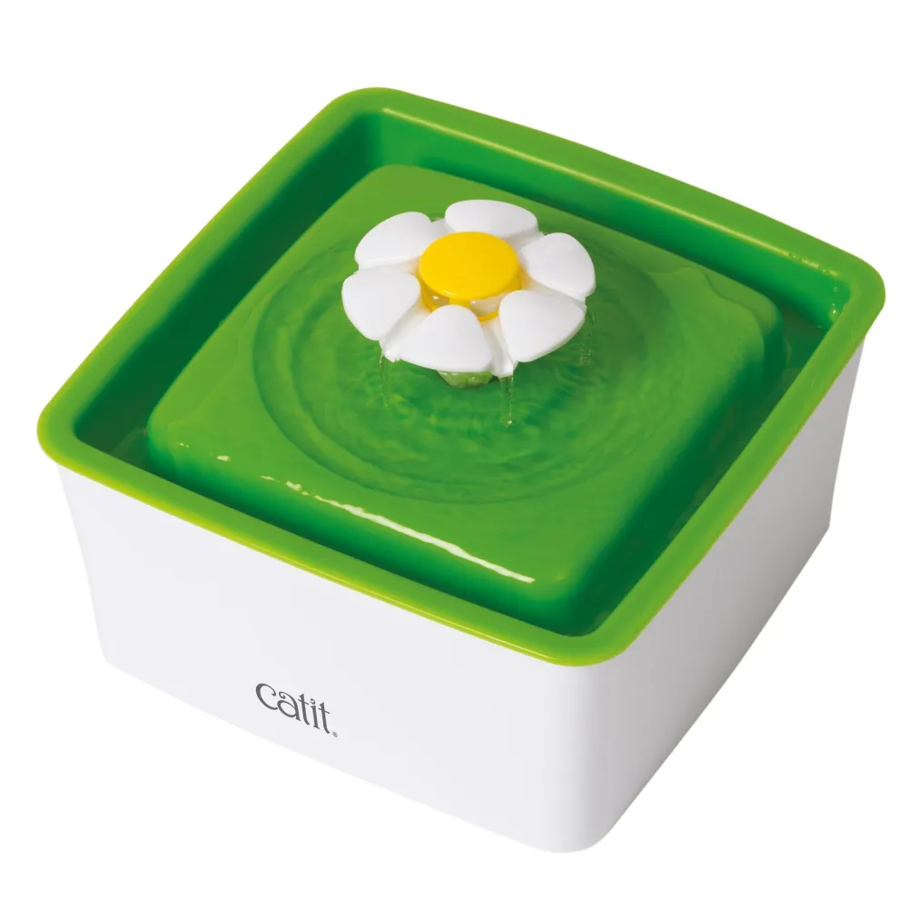 Fashion 2.0 Mini Drinking Flower Fountain Supplies Collars, Scratchers, Toys, Etc.
