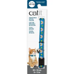 New Adjustable Breakaway Nylon Collar Blue With Bows Supplies Collars, Scratchers, Toys, Etc.