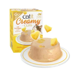 Clearance Creamy Cups Chicken Mousse with Pineapple Treats Crunchy, Soft, Lickable, Etc.