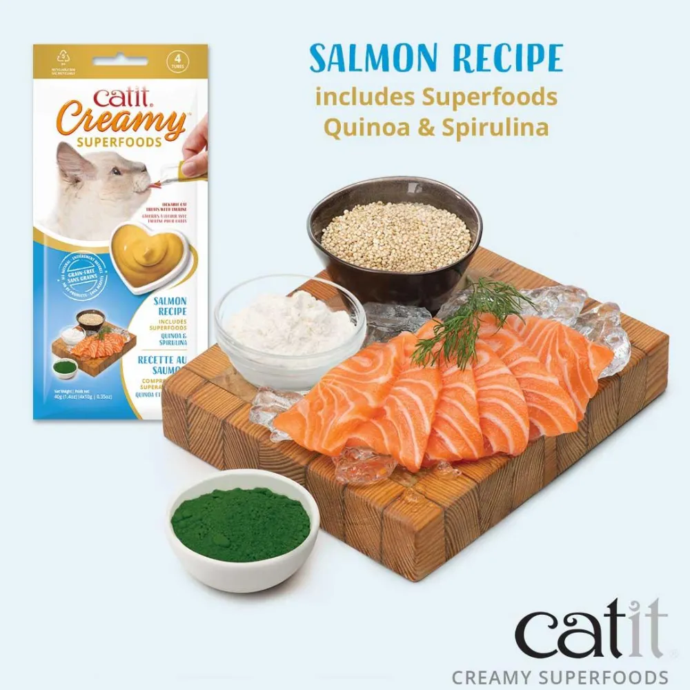 Fashion Creamy Superfood Treats Salmon with Quinoa & Spirulina Treats Crunchy, Soft, Lickable, Etc.