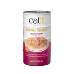 Hot Divine Shreds Tuna, Shrimp & Pumpkin In Jelly 4 Pack Wet Food Cans, Pouches, Tetra Paks, Etc.