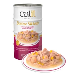 Hot Divine Shreds Tuna, Shrimp & Pumpkin In Jelly 4 Pack Wet Food Cans, Pouches, Tetra Paks, Etc.