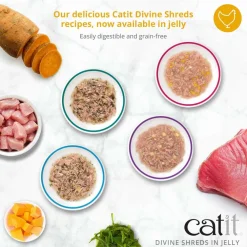 Best Divine Shreds Tuna, Chicken & Wakame In Jelly 4 Pack Wet Food Cans, Pouches, Tetra Paks, Etc.