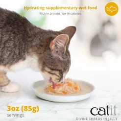Discount Divine Shreds Tuna, Seabream & Wakame In Jelly 4 Pack Wet Food Cans, Pouches, Tetra Paks, Etc.