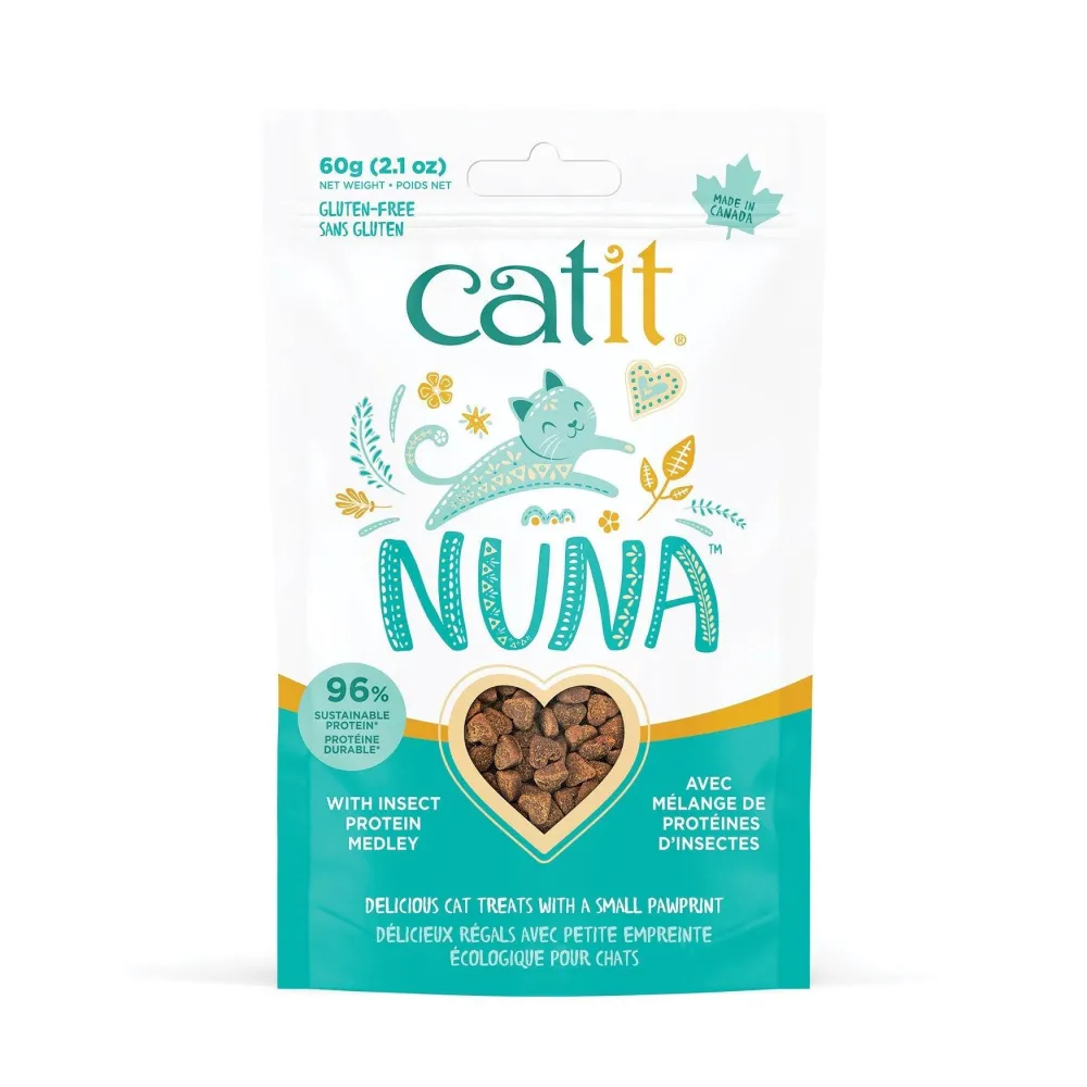 New Nuna Cat Treat Insect Protein Medley Treats Crunchy, Soft, Lickable, Etc.