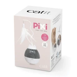 Sale Pixi Spinner Electronic Cat Toy White & Grey Supplies Collars, Scratchers, Toys, Etc.