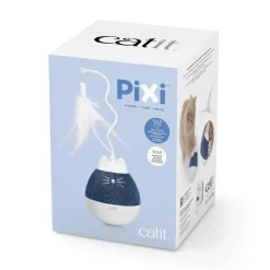 Fashion Pixi Spinner Electronic Cat Toy White & Blue Supplies Collars, Scratchers, Toys, Etc.