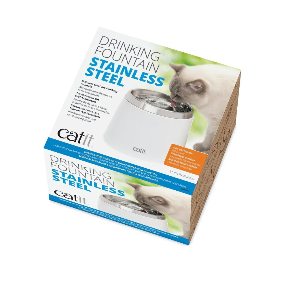 Fashion Stainless Steel Top Drinking Fountain Supplies Collars, Scratchers, Toys, Etc.