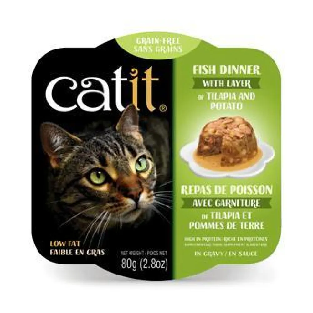 Hot Wet Cat Food Fish Dinner With Tilapia & Potato Wet Food Cans, Pouches, Tetra Paks, Etc.