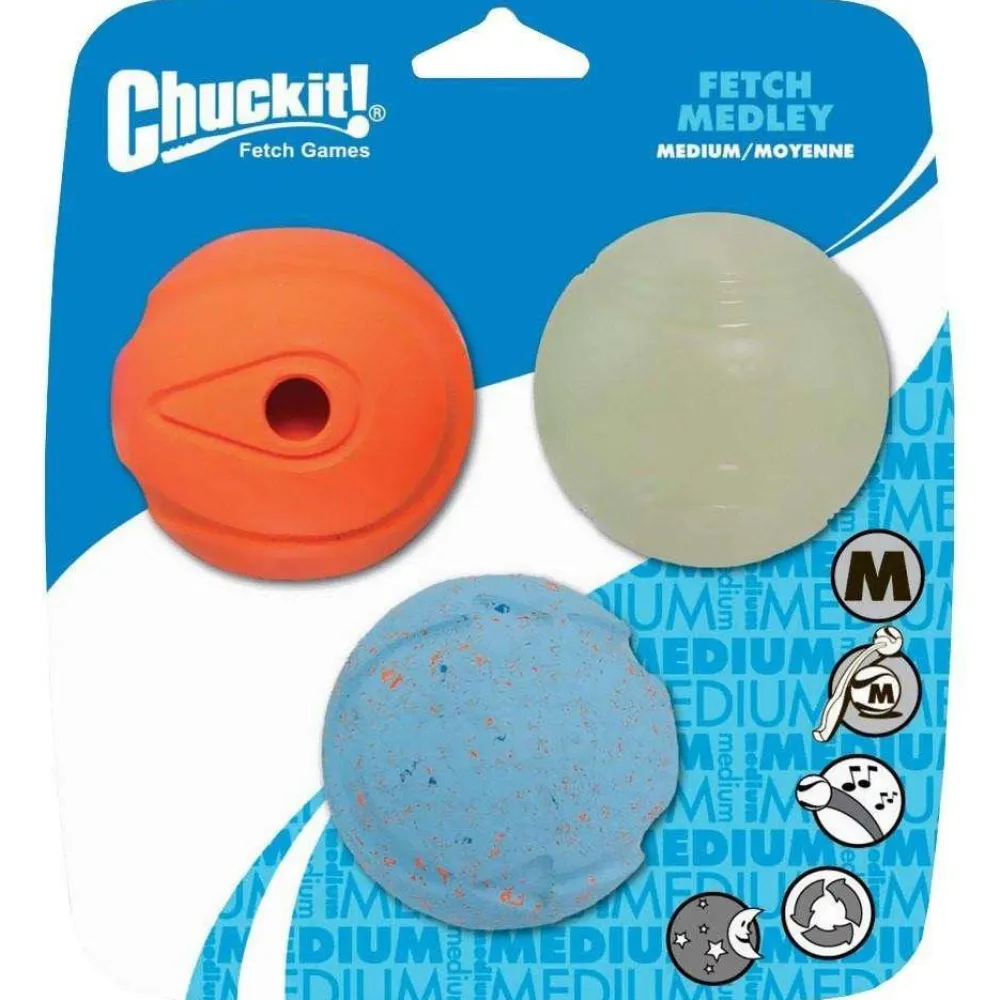 Outlet Chuck It Fetch Medley Balls Supplies Leashes, Collars, Beds, Flea & Tick, Etc. | Toys Interactive, Plush, Etc.