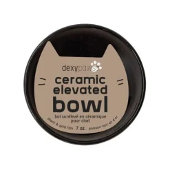 Sale Raised Ceraminc Cat Bowl Black Supplies Collars, Scratchers, Toys, Etc.