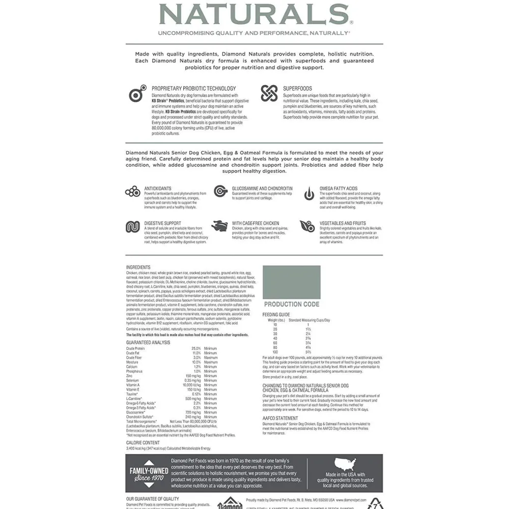 Outlet Naturals Dog Food Senior 8+ Chicken Food Dry, Wet, Freeze Dried, Etc.