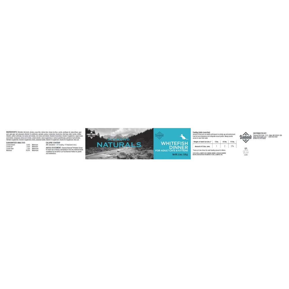Discount Naturals Whitefish Dinner Wet Food For Adult Cats and Kittens Wet Food Cans, Pouches, Tetra Paks, Etc.