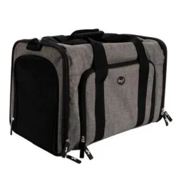 Hot Explorer Soft Expandable Bag Grey & Black Supplies Leashes, Collars, Beds, Flea & Tick, Etc.