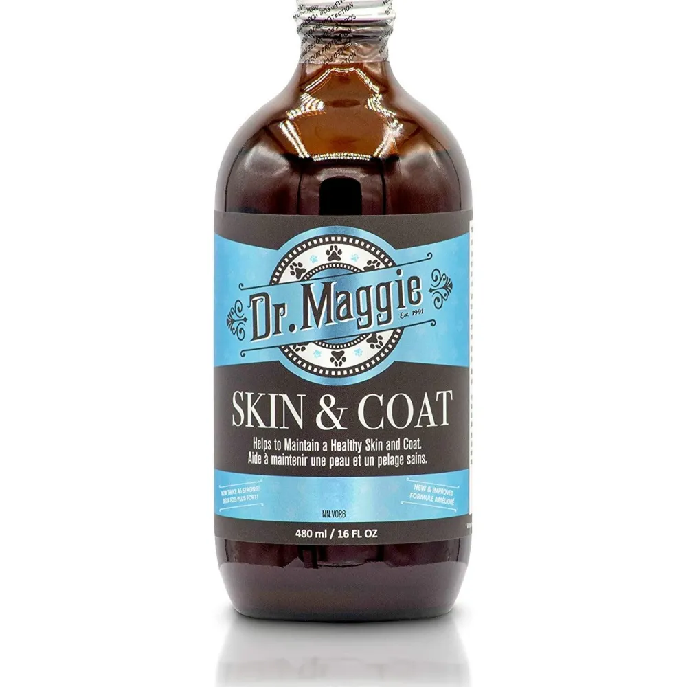 New Dr. Maggie Skin and Coat Omega 3 Supplement with Fish Oil, Flax, and Olive Oil Supplies Leashes, Collars, Beds, Flea & Tick, Etc.
