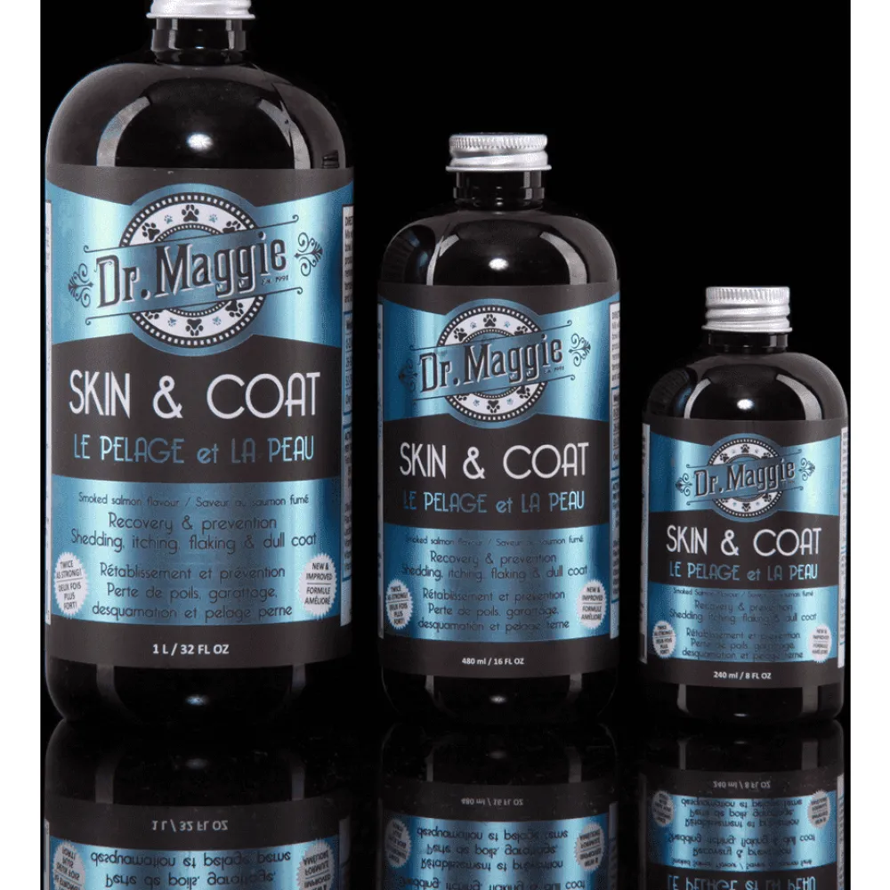 New Dr. Maggie Skin and Coat Omega 3 Supplement with Fish Oil, Flax, and Olive Oil Supplies Leashes, Collars, Beds, Flea & Tick, Etc.