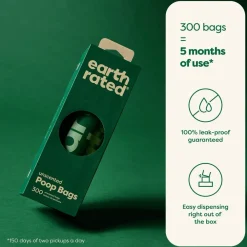 Hot 300 Unscented Dog Waste Bags on a Single Roll Supplies Leashes, Collars, Beds, Flea & Tick, Etc.