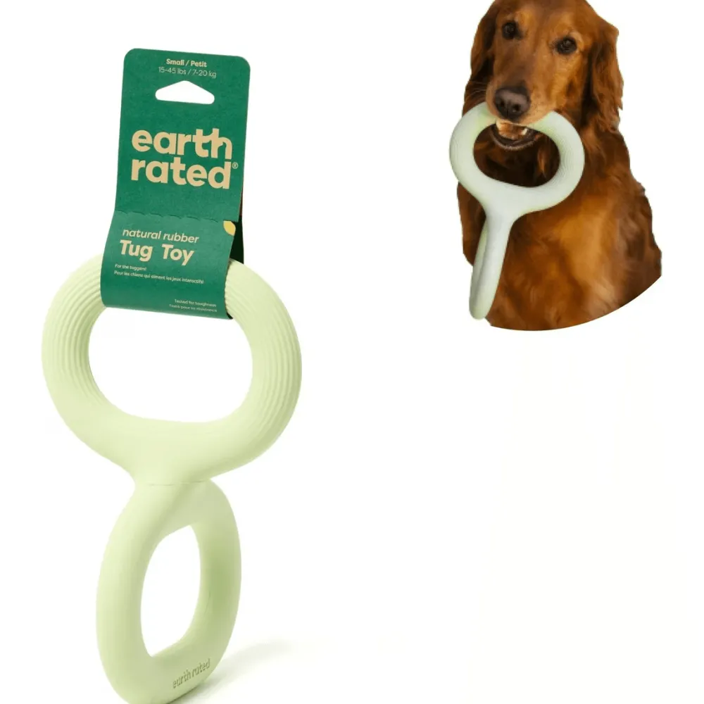 Clearance Green Rubber Tug Toy Supplies Leashes, Collars, Beds, Flea & Tick, Etc. | Toys Interactive, Plush, Etc.