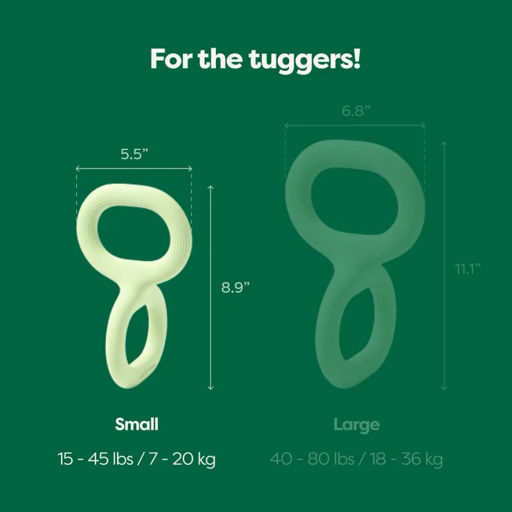 Clearance Green Rubber Tug Toy Supplies Leashes, Collars, Beds, Flea & Tick, Etc. | Toys Interactive, Plush, Etc.