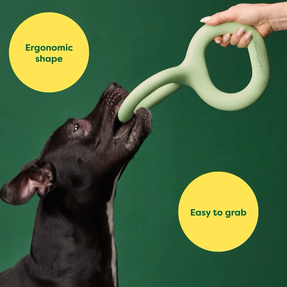 Clearance Green Rubber Tug Toy Supplies Leashes, Collars, Beds, Flea & Tick, Etc. | Toys Interactive, Plush, Etc.