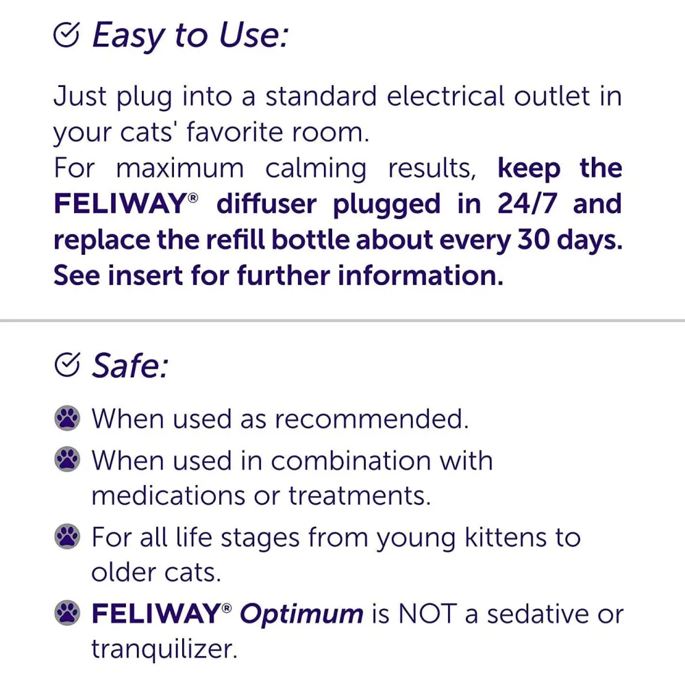 Online Optimum Cat, Enhanced Calming Pheromone Diffuser, 30 Day Starter Kit Supplies Collars, Scratchers, Toys, Etc.