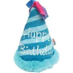 Fashion Plush Birthday Hat Dog Toy Blue Supplies Leashes, Collars, Beds, Flea & Tick, Etc. | Toys Interactive, Plush, Etc.