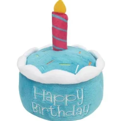 New Plush Birthday Cake Dog Toy Blue Supplies Leashes, Collars, Beds, Flea & Tick, Etc. | Toys Interactive, Plush, Etc.