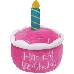 Fashion Plush Birthday Cake Dog Toy Pink Supplies Leashes, Collars, Beds, Flea & Tick, Etc. | Toys Interactive, Plush, Etc.