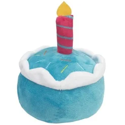 New Plush Birthday Cake Dog Toy Blue Supplies Leashes, Collars, Beds, Flea & Tick, Etc. | Toys Interactive, Plush, Etc.