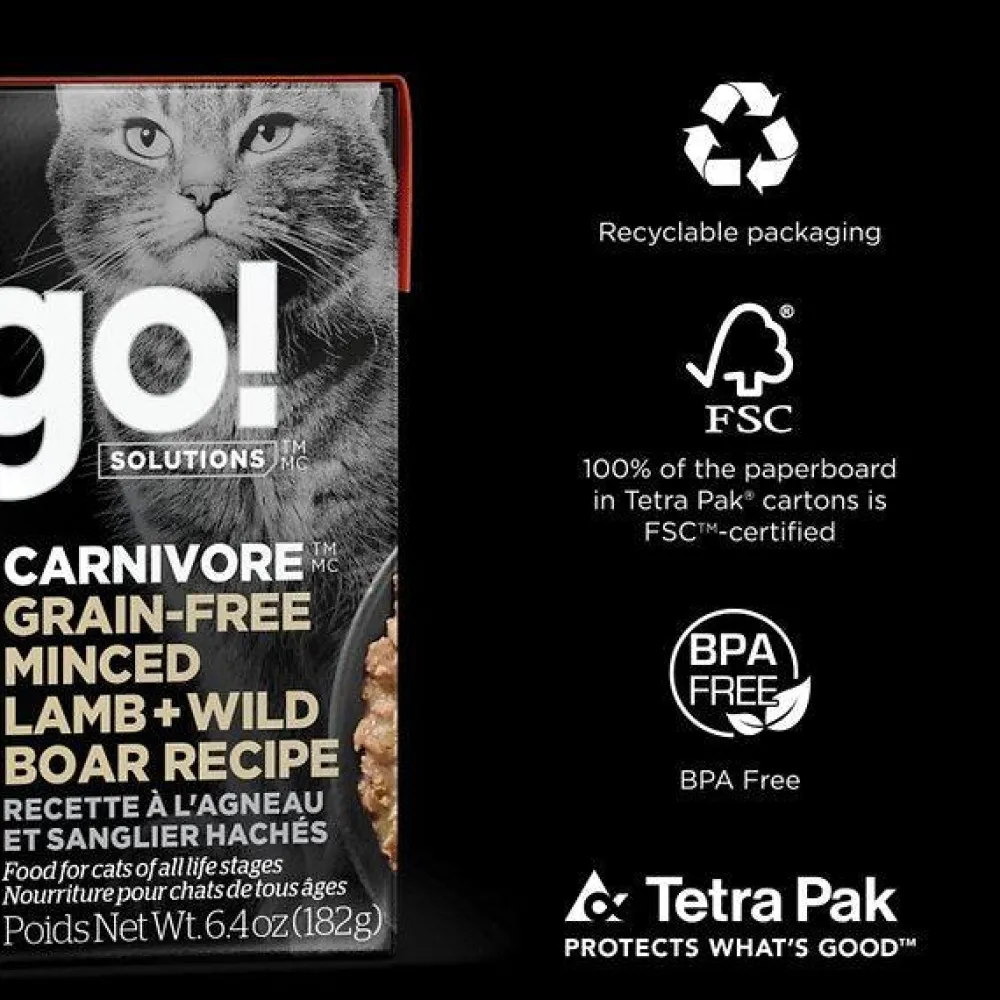 Hot Carnivore Grain Free Minced Lamb + Wild Boar Recipe for cats Wet Food Cans, Pouches, Tetra Paks, Etc.