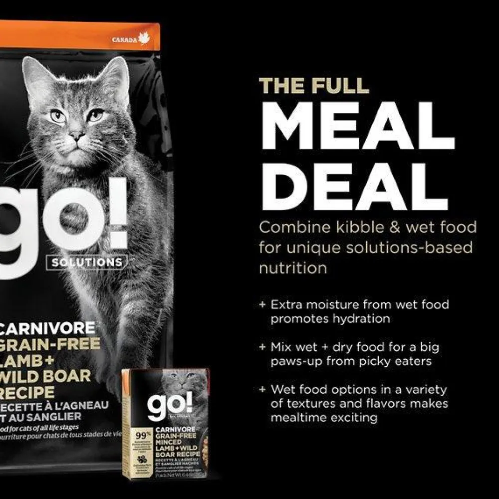 Hot Carnivore Grain Free Minced Lamb + Wild Boar Recipe for cats Wet Food Cans, Pouches, Tetra Paks, Etc.