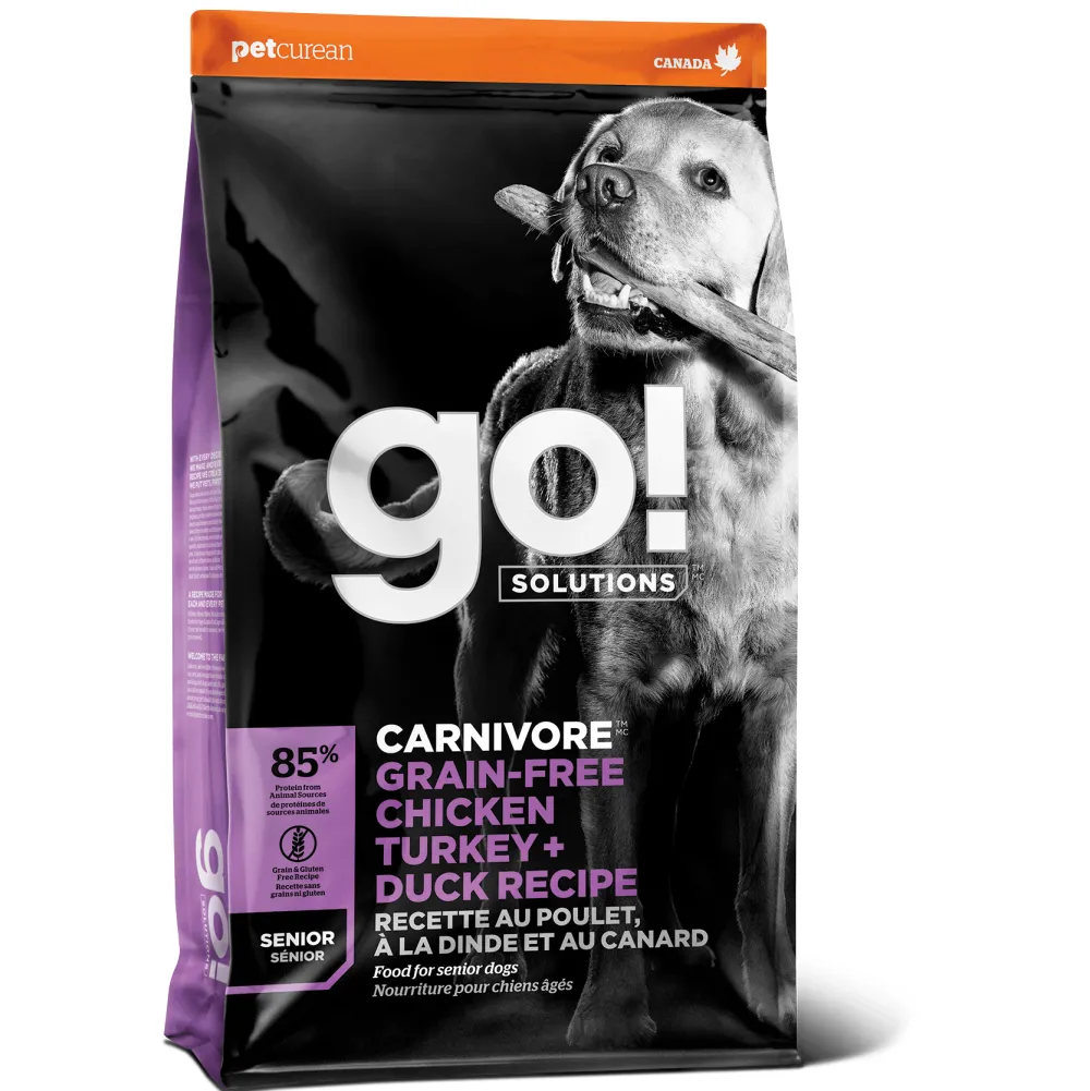 Sale Carnivore Grain-Free Chicken, Turkey + Duck Adult Senior Recipe for dogs Food Dry, Wet, Freeze Dried, Etc.