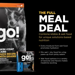 Best SKIN + COAT CARE Duck Recipe With Grains for dogs Food Dry, Wet, Freeze Dried, Etc.