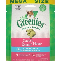 New Feline Natural Dental Care Cat Treats Savory Salmon Flavour Treats Crunchy, Soft, Lickable, Etc.
