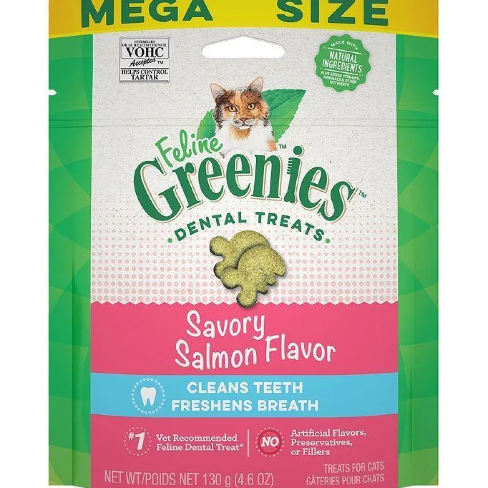 New Feline Natural Dental Care Cat Treats Savory Salmon Flavour Treats Crunchy, Soft, Lickable, Etc.